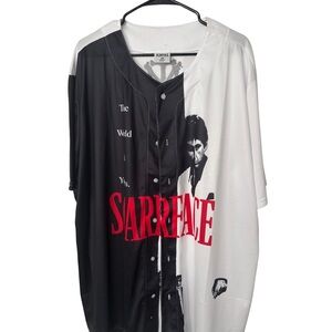 Black and White Graphic Men's Jersey